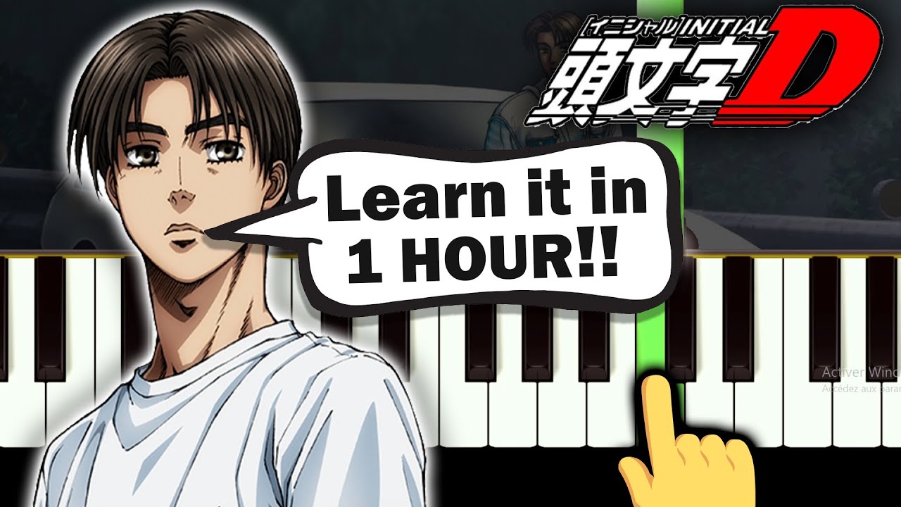 Initial D - DEJA VU - EASY Piano tutorial