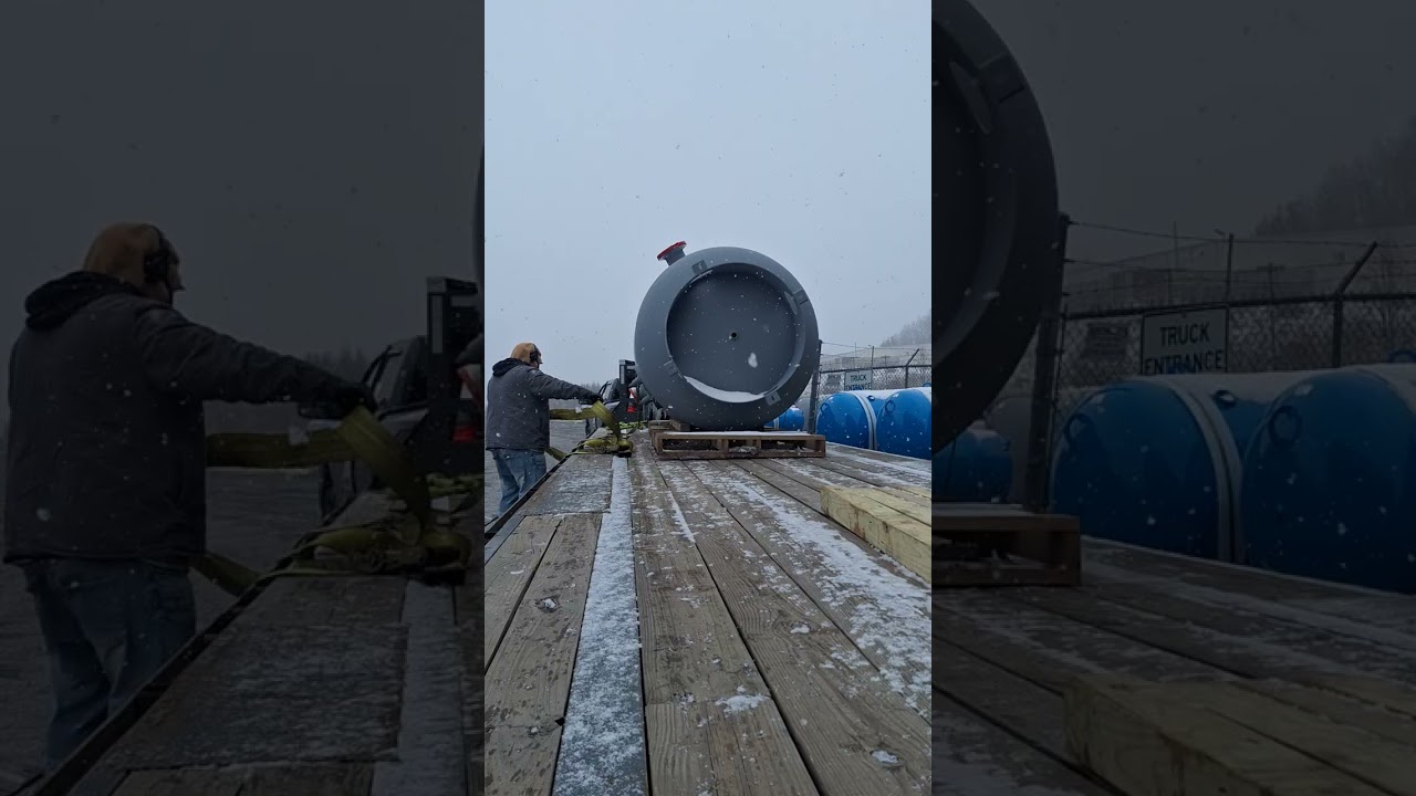 Monday tank hauling in the snow 
