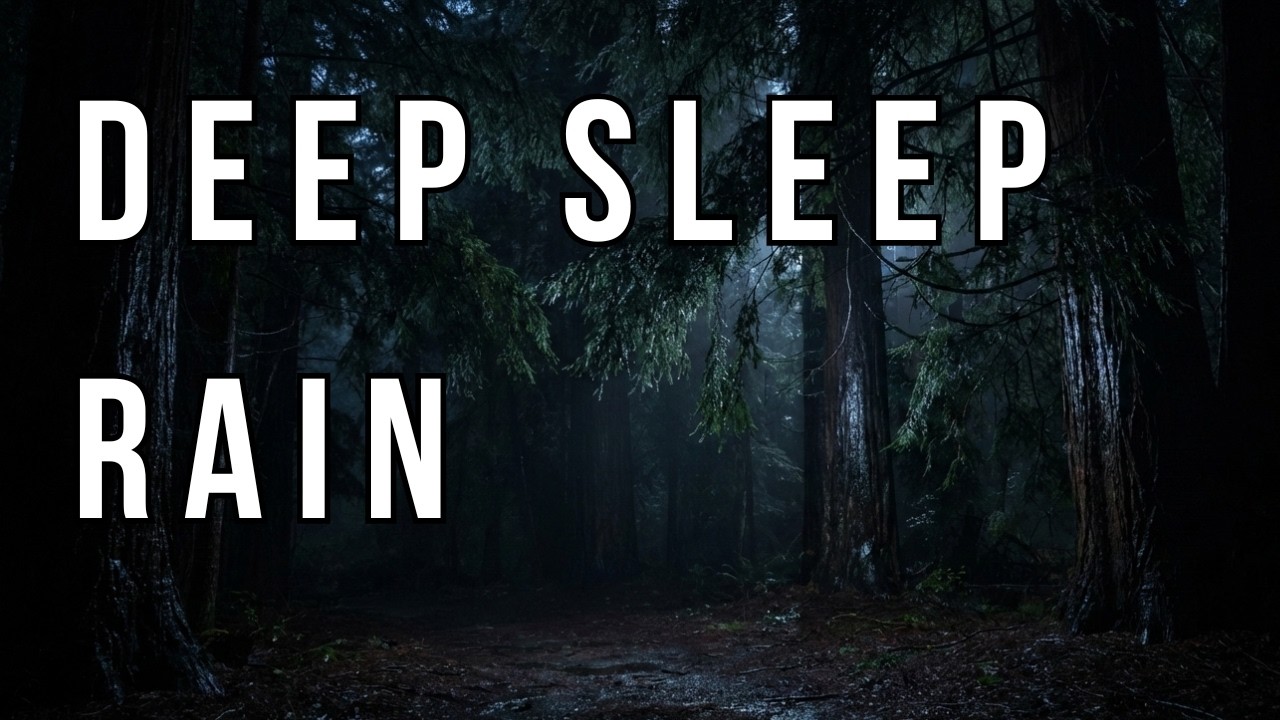 Deep Sleep Rain Sounds 🌧️ Dark Pine Forest at Night