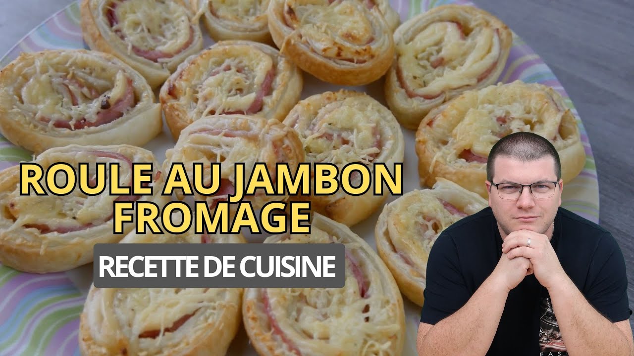 a recette ultra simple du roulé jambon-fromage 🧀🥓 | Feuilleté croustillant à faire en 10 minutes !