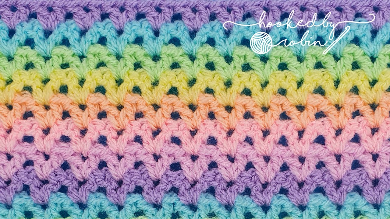 How to Crochet the V Stitch (SUPER FAST STITCH!)