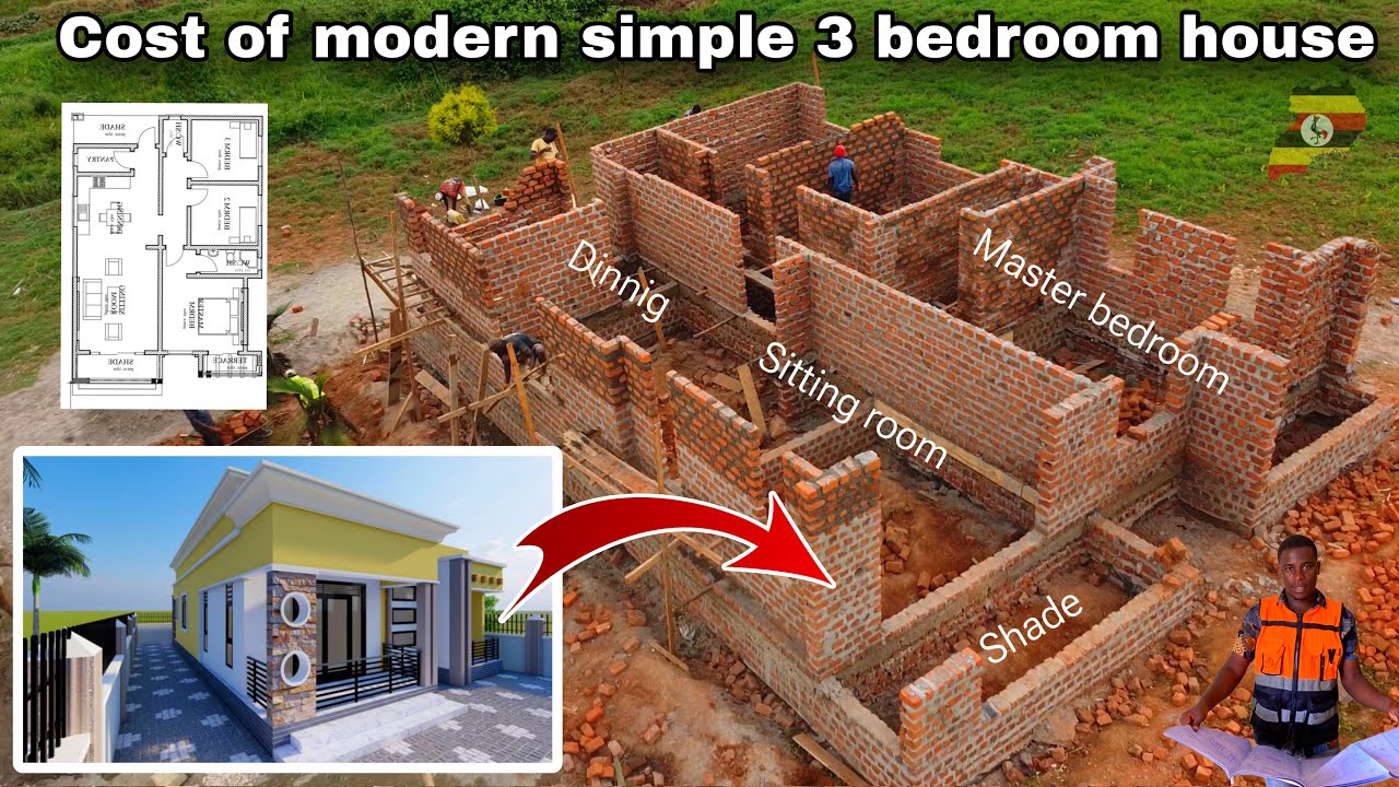 Amount used to build this modern 3 bedroom house in uganda