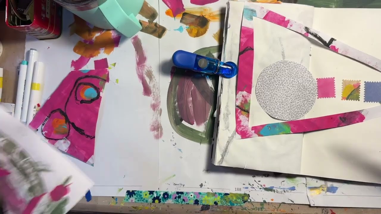 Open, A Mixed Media Art Journal, Exploring Triangles, Day 16