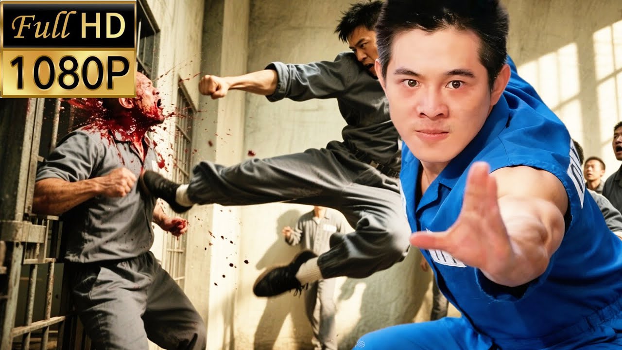 【功夫巔峰之作】💥瘦弱男孩竟是功夫高手，一拳打得監獄老大全身骨折，他秒認慫當小弟！#李連杰 #jetli  #kungfu  #武俠