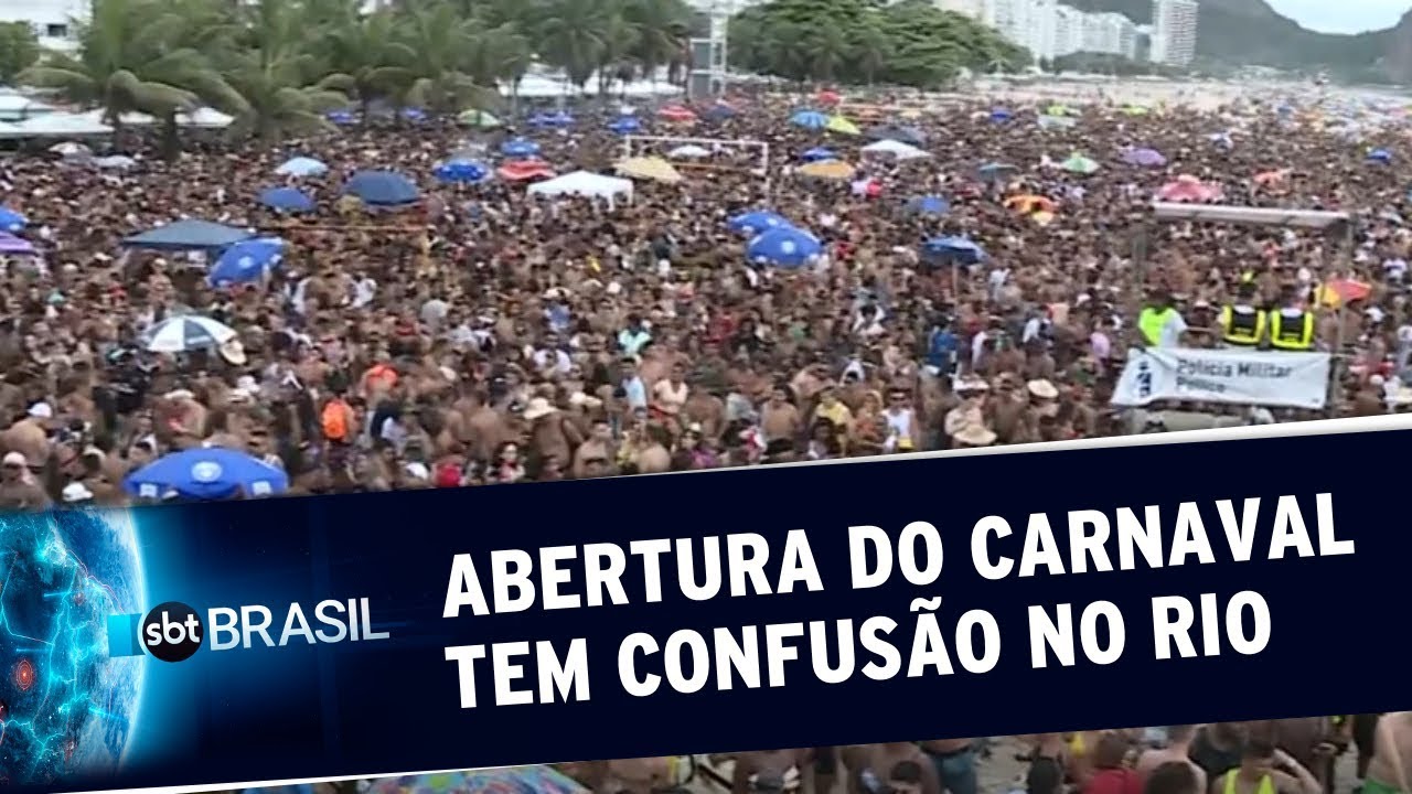 Bloco de abertura do Carnaval do Rio de Janeiro termina em confusão | SBT Brasil (13/01/20)