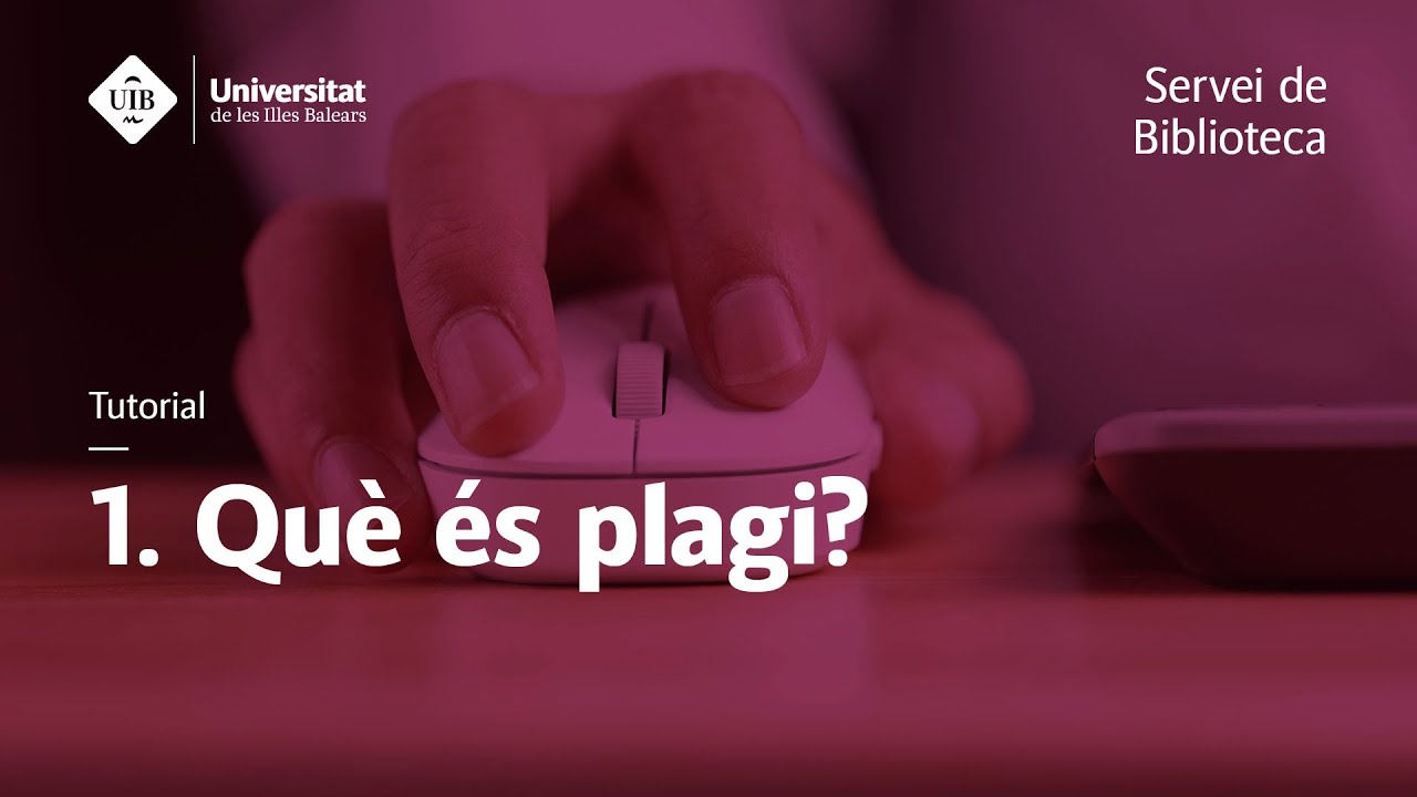 Plagi i honestedat acadèmica. 1. Què és plagi?