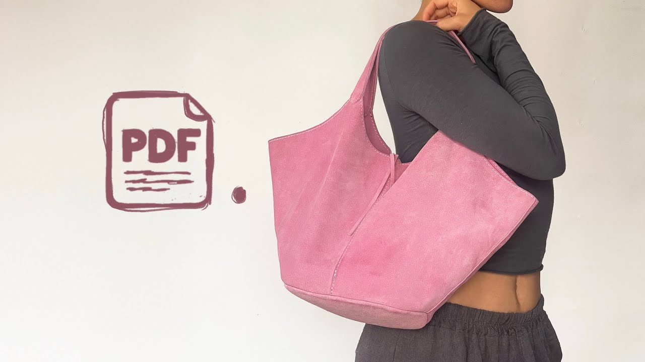Leather Bag DIY: How to sew a Large Suede Tote bag