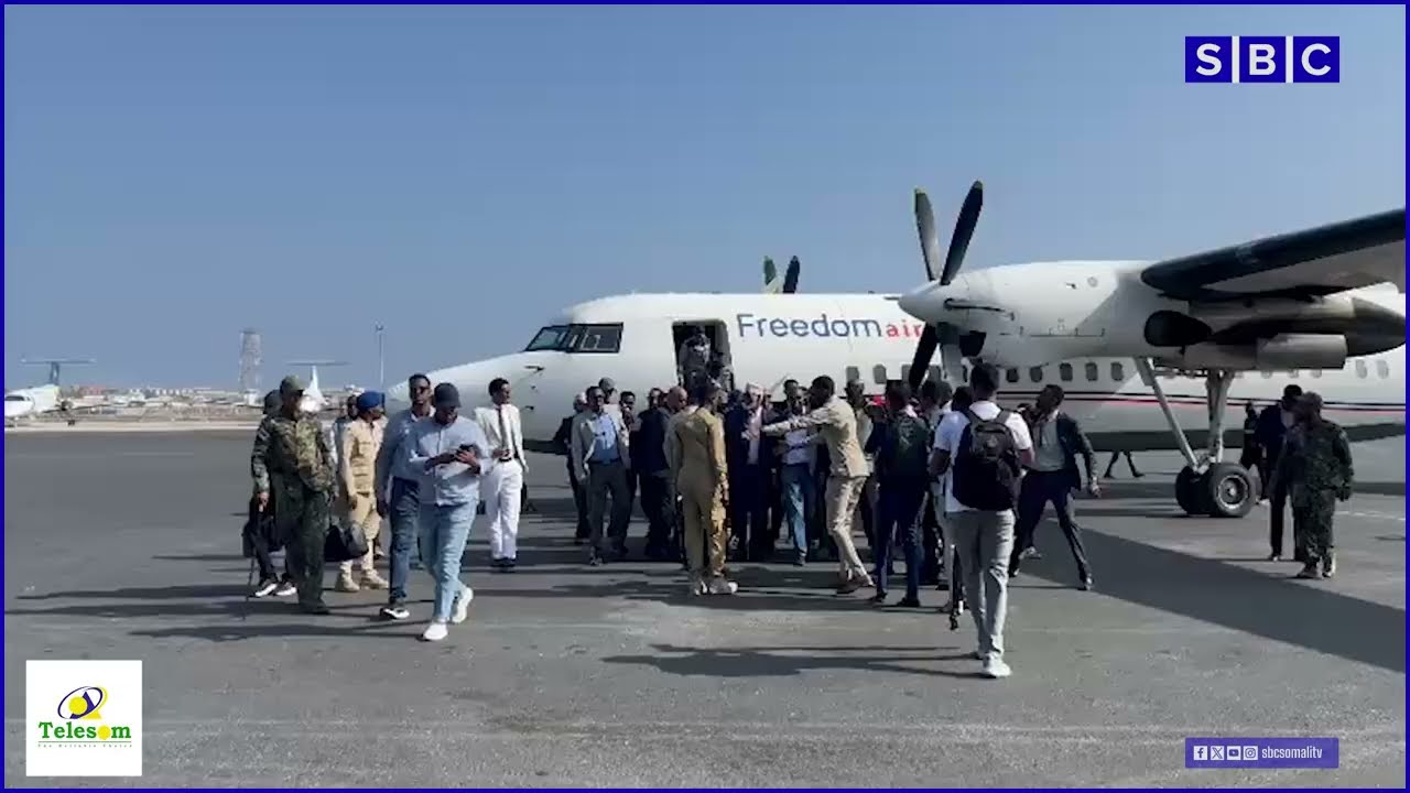 DEG DEG Madaxweynaha Maamulka Jubland Axmed Madoobe oo soo gaaray magaalada Muqdisho.