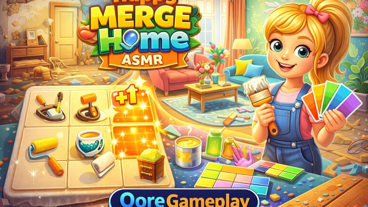 Happy Merge Home: ASMR | Relaxing Merge & Home Design Gameplay (Android/iOS)