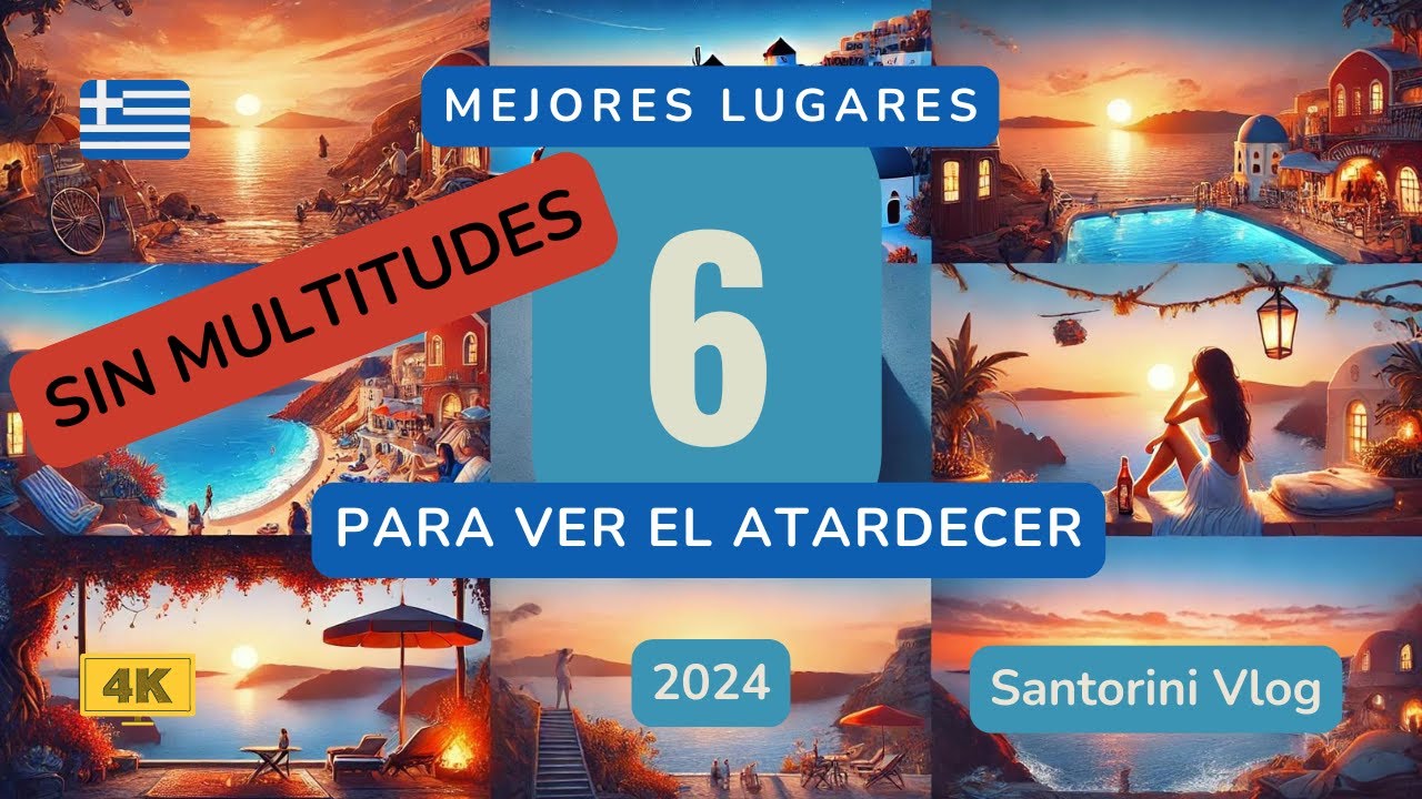 6 MEJORES Lugares para Ver el ATARDECER en SANTORINI sin MULTITUDES. LATINO viviendo en GRECIA.