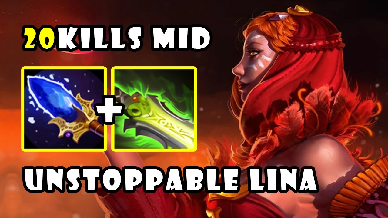 How to Play Solo Mid Lina Destroyed Everyone | Dota 2 Gameplay 7.40
