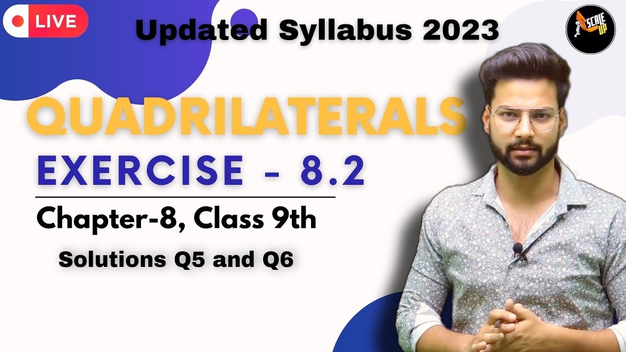 Exercise 8.2 | Solutions Q5 and Q6 | Quadrilaterals | Chapter 8 | Class 9th | Maths Ncert