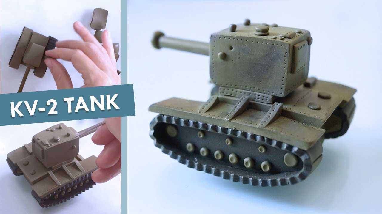 Making a KV-2 TANK | Polymer Clay Tutorial