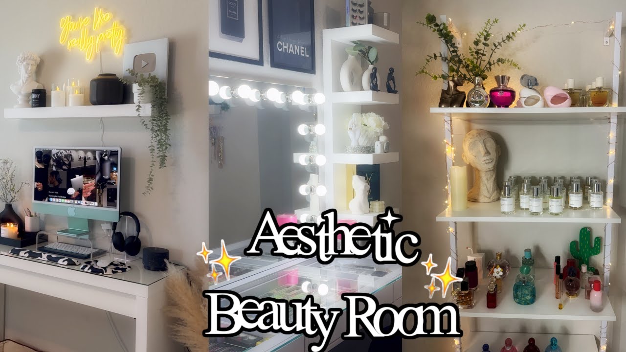 My 2024 Beauty Room Tour | Behind the Scenes of Filming, Decor & more! 🖤