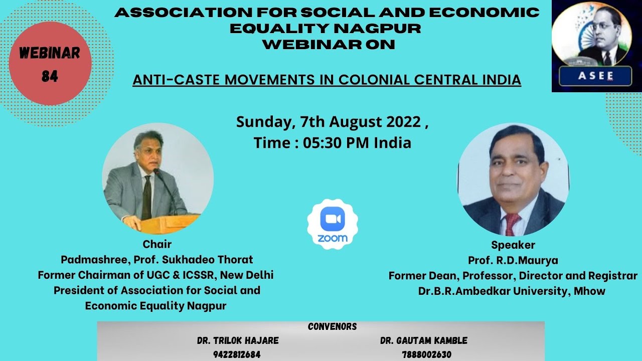 ANTI CASTE MOVEMENT IN COLONIAL CENTRAL INDIA BY DR R D MAURYA