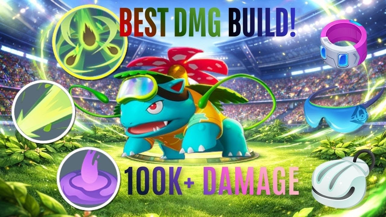Best Venusaur build in Pokemon Unite dealing 100k+ damage| #pokemonunite #pokemon