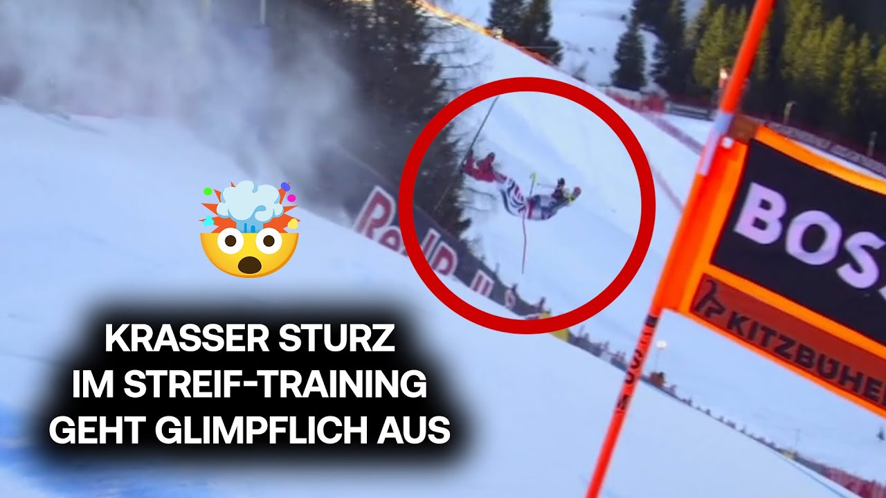 Heftiger Sturz von Ken Caillot im Streif-Training endet glimpflich | Kitzb&uuml;hel | Ski Alpin 2026