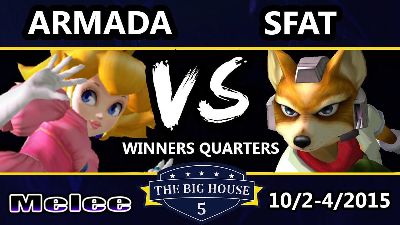 The Big House 5 - Armada (Peach) Vs. SFAT (Fox) - Winners Quarters - SSBM