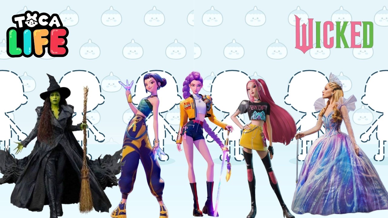 Как создать Эльфабу, Глинду и охотников на демонов в стиле K-pop в мире Toca Life #tocahasna