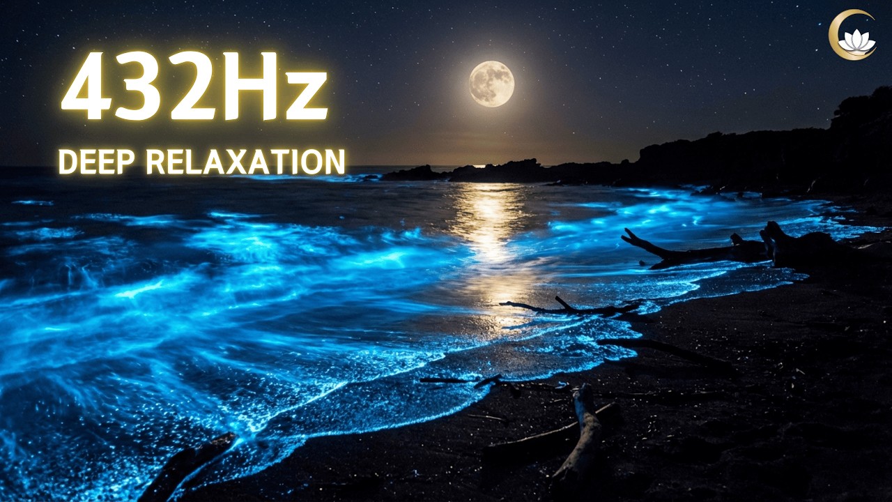 432Hz Ocean Waves — Deep Relaxation & Sleep (3 Hours)