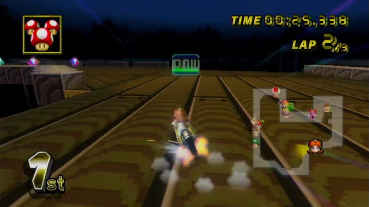 Mario Kart Wii - Daisy 200cc Speedrun (Hard CPU and Frantic Items)