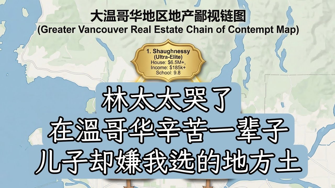 林太太哭了：在溫哥華辛苦一輩子，兒子卻說我住的地方「土」？2026溫哥華地產鄙視鏈全拆解