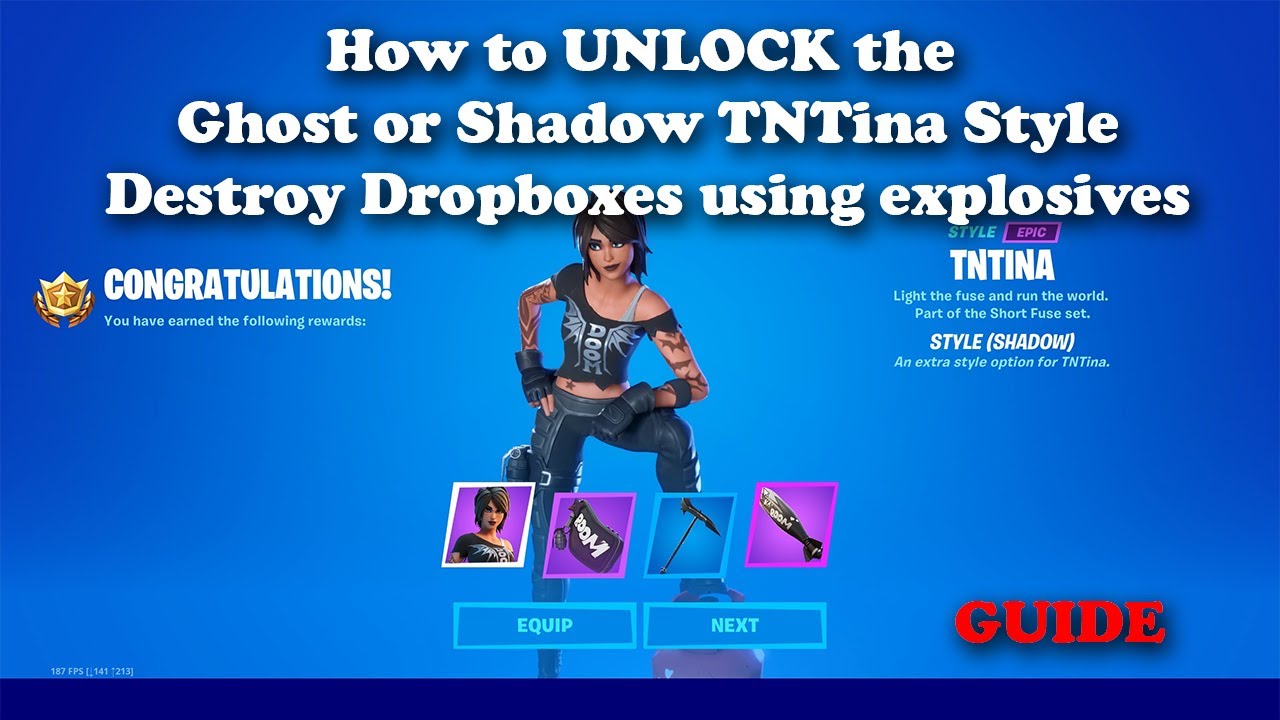 How to UNLOCK the Ghost or Shadow TNTINA Style - Destroy Dropboxes with Explosives