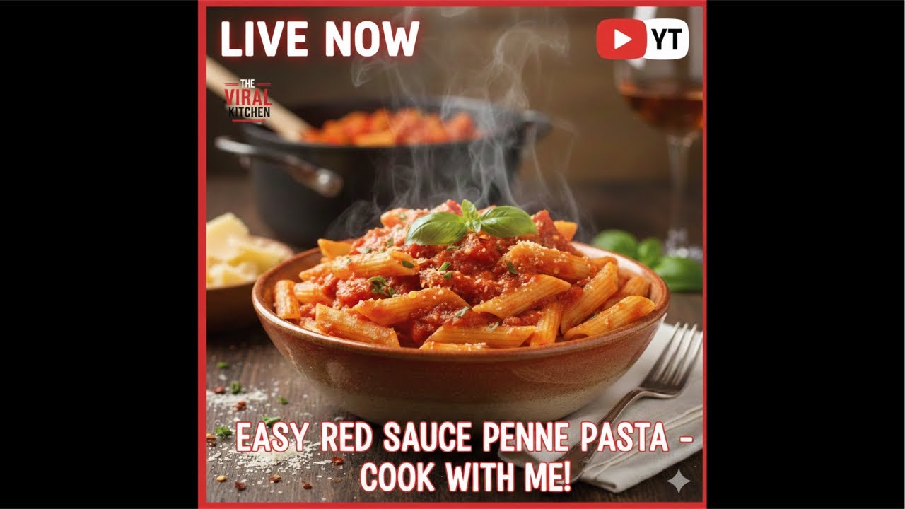 What’s For Dinner? Making Extra Cheesy Red Sauce Pasta #youtube #live #theviralkitchen