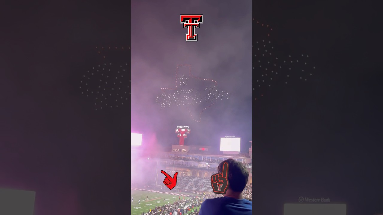 6-0 💪 Wreck&rsquo;em Tech #texastech #texastechfootball #drones #dronevideo #drone #wreckem #fypyoutube
