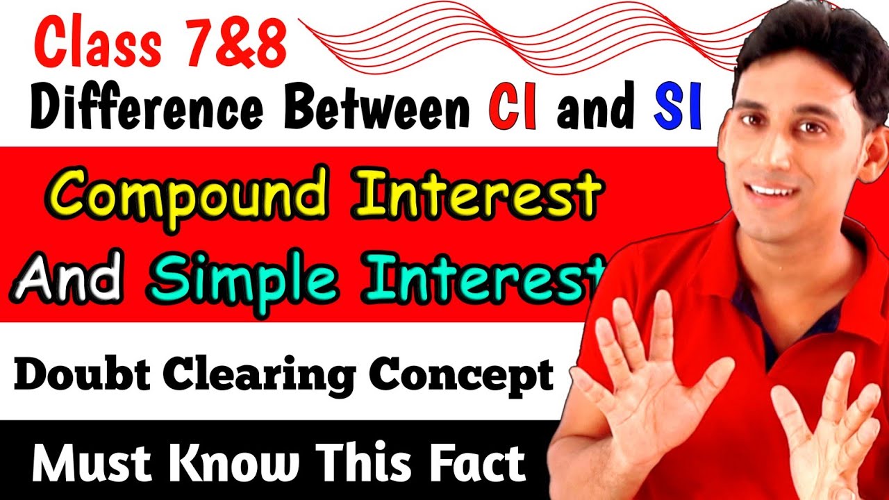 Difference Between Compound Interest And Simple Interest | Class 8 | class 7 maths