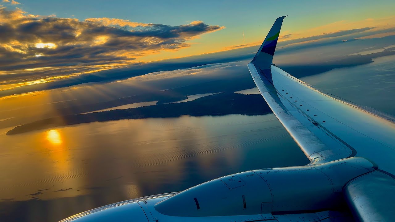 [4K] – Incredible Seattle Sunset Takeoff – Alaska – Boeing 737-900/ER – SEA – N457AS – SCS 1415