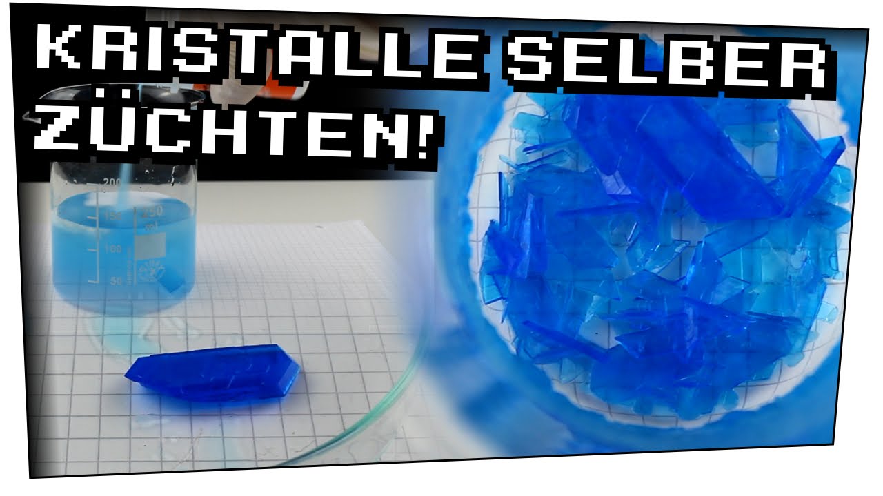 Kristalle zuhause z&uuml;chten! (Kupfersulfat) - Heimexperimente #40
