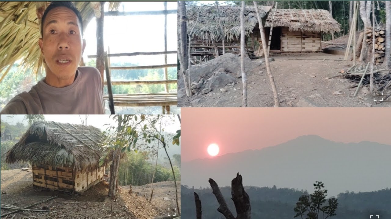 Building A Beautiful Hut House In Field 