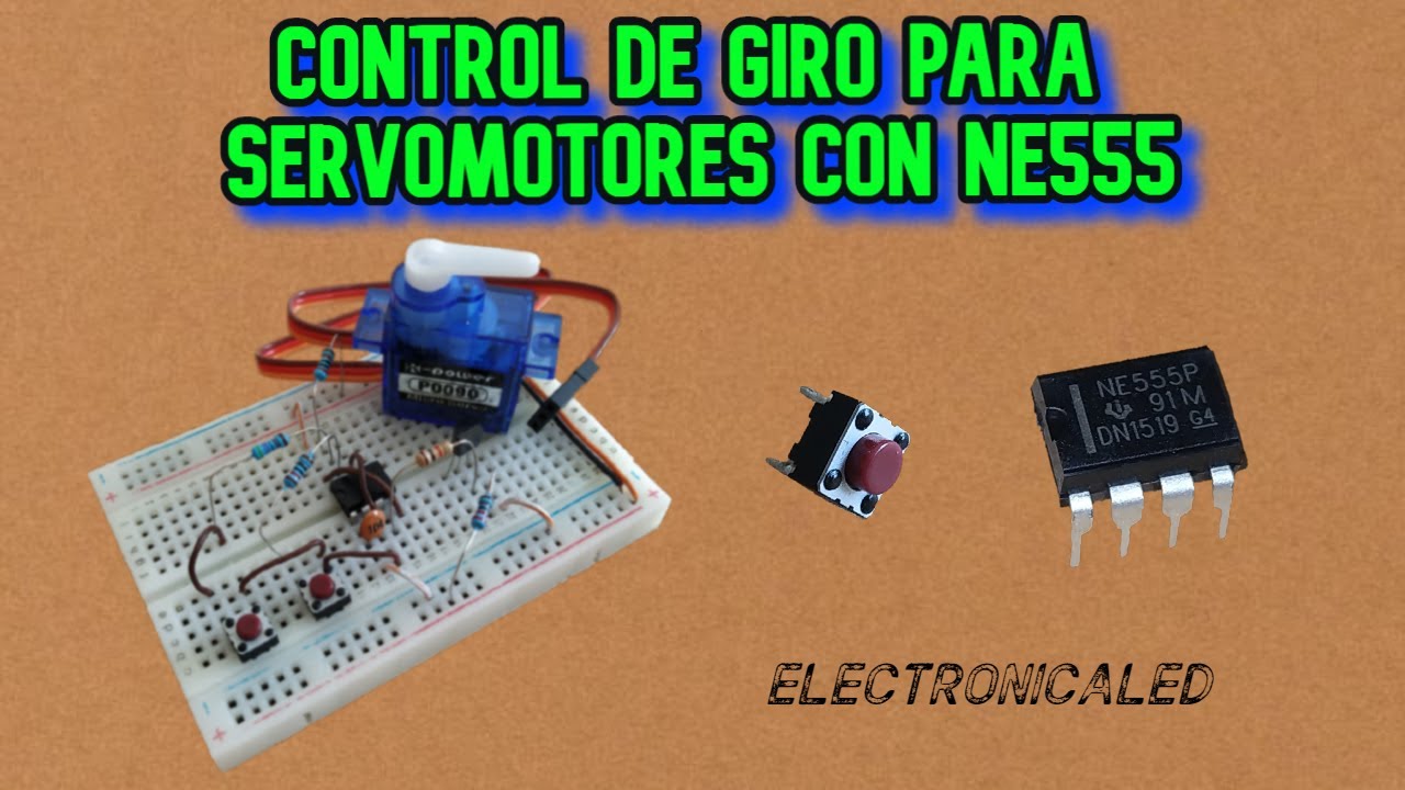 Control de giro para servomotores con NE555.