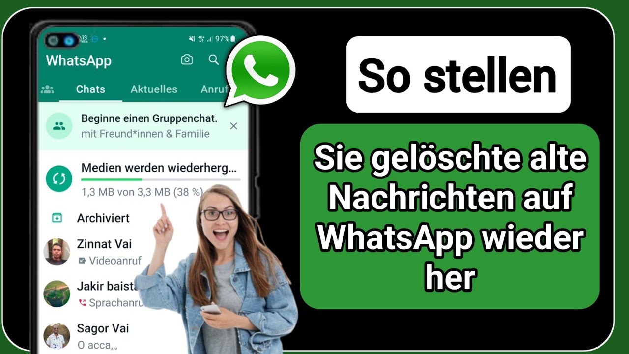 So stellen Sie alte gel&ouml;schte WhatsApp-Nachrichten wieder her |  WhatsApp-Chat
