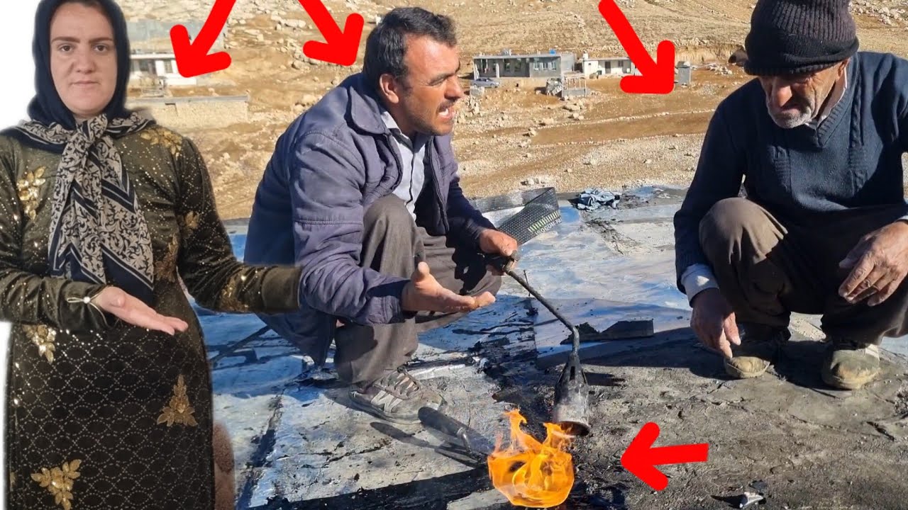Timur's efforts on his father's roof and his homeless mother's chores at home