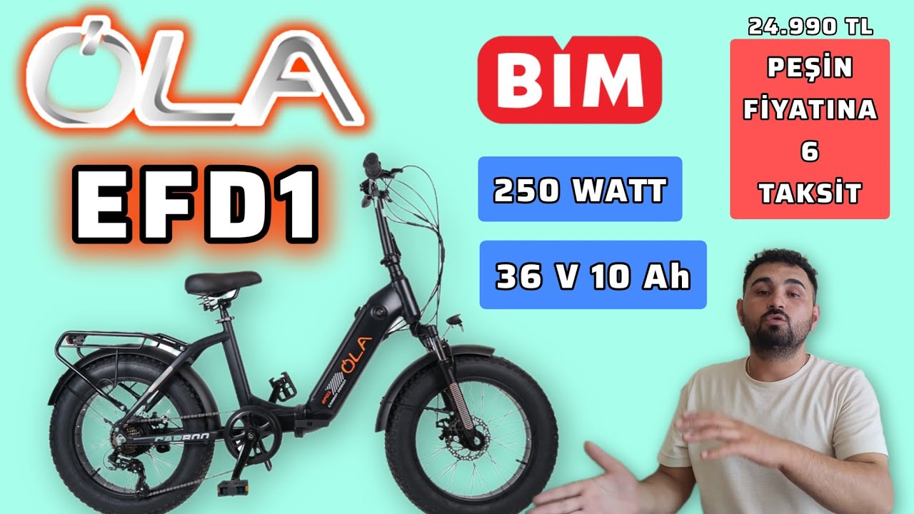 BİM’e Gelen OLA EFD1 Katlanır Elektrikli Bisiklet! Alınır mı? Uygun Fiyat! Detaylı İnceleme. #ebike 