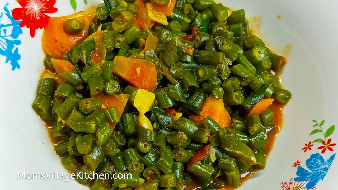 How To Cook French Beans  - Ugandan African Food - Mom's Village Kitchen
