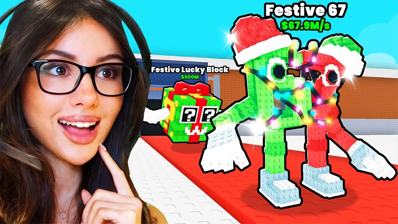 FESTIVE LUCKY BLOCKS Challenge in Steal a Brainrot..