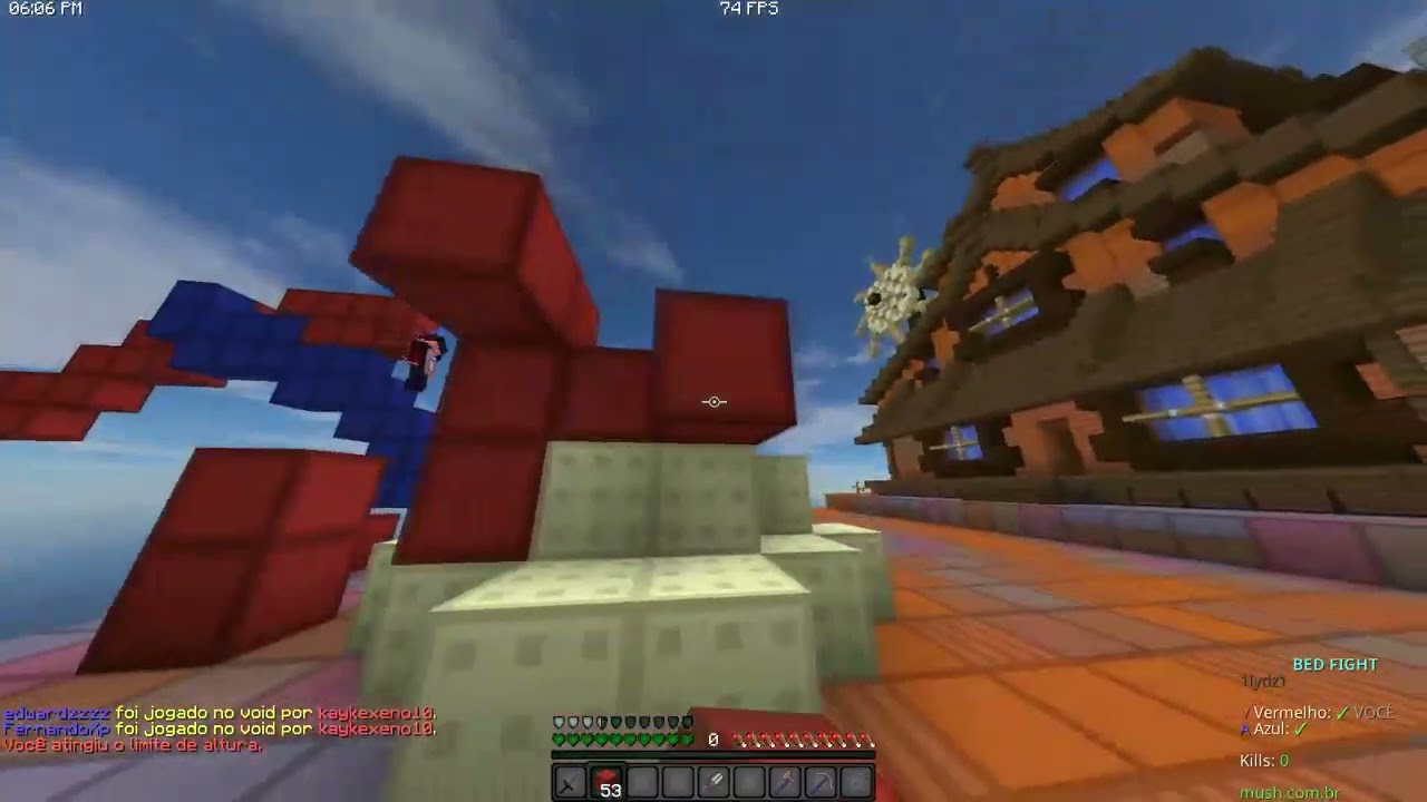 PEGANDO LEVEL 70 NO BED FIGHT DO MUSH MC