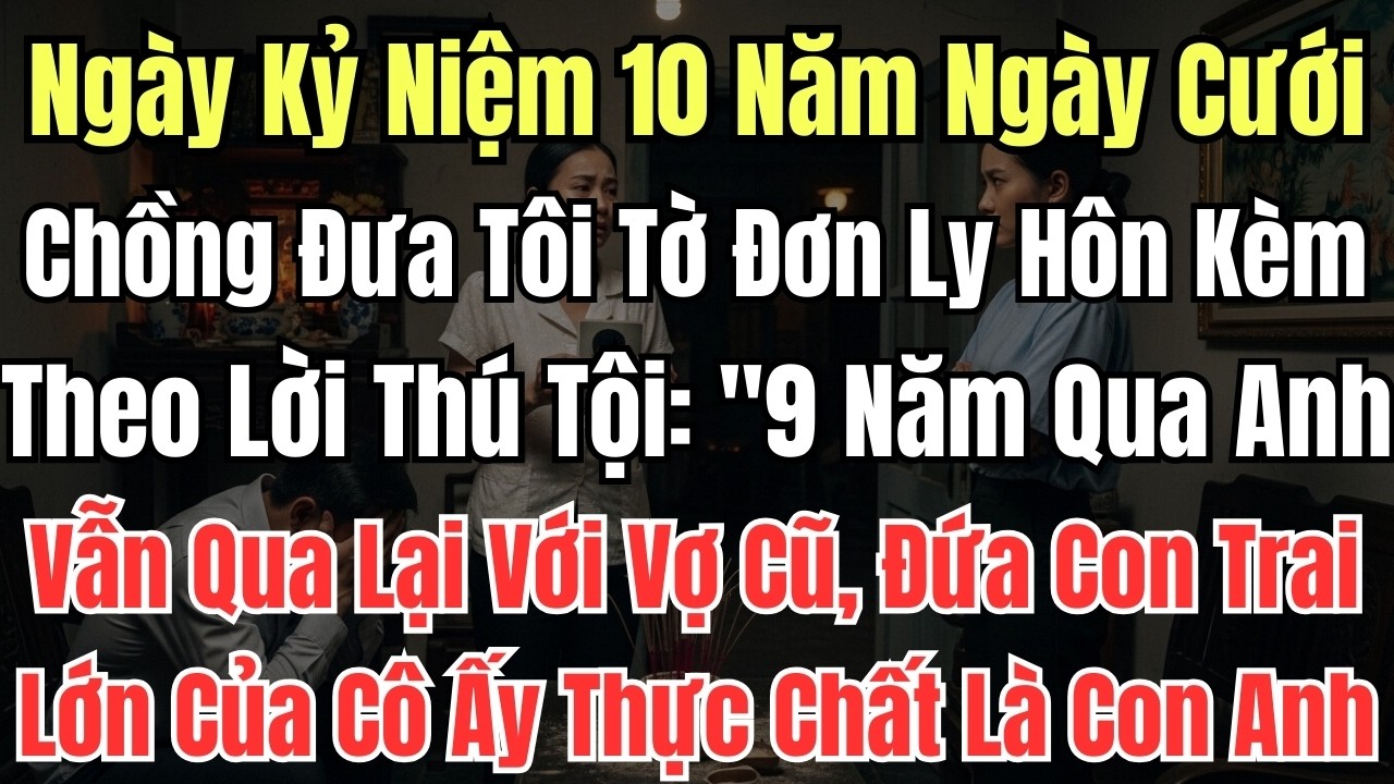 Ngày Kỷ Niệm 10 Năm Ngày Cưới, Chồng Đưa Tôi Tờ Đơn Ly Hôn Kèm Theo Lời Thú Tội: 