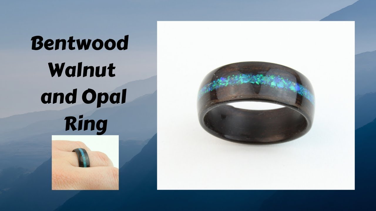 How it's made - BentWood Ring - walnut with Opal inlay