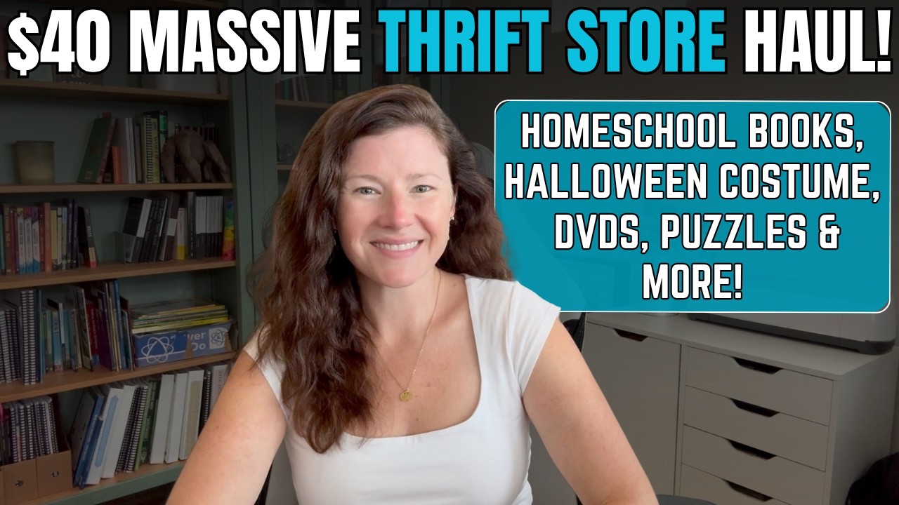 Thrift Store Haul | Building Our Homeschool Library on a Budget
