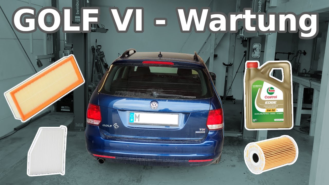 Dieselfilter, Pollenfilter, Luftfilter & Ölwechsel | VW Golf VI - 1.6 TDI - 77kW - CAYC | 033