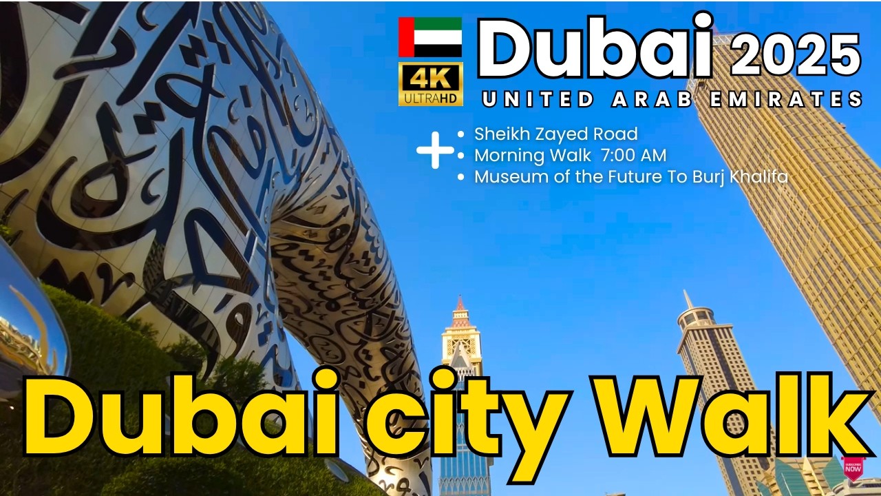 Dubai City Walking Tour 🇦🇪 | From Museum of the Future to Burj Khalifa