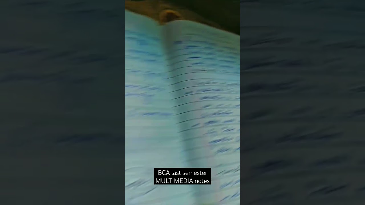 BCA 6th semester exam notes ||#bca #mca #graduation #multimedia #semester6 #shorts #youtubeshorts
