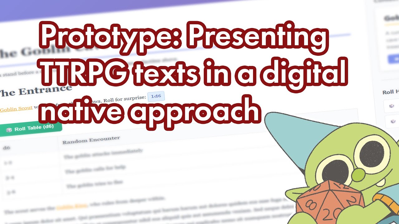 Presenting TTRPG Texts in a Digital Native Approach