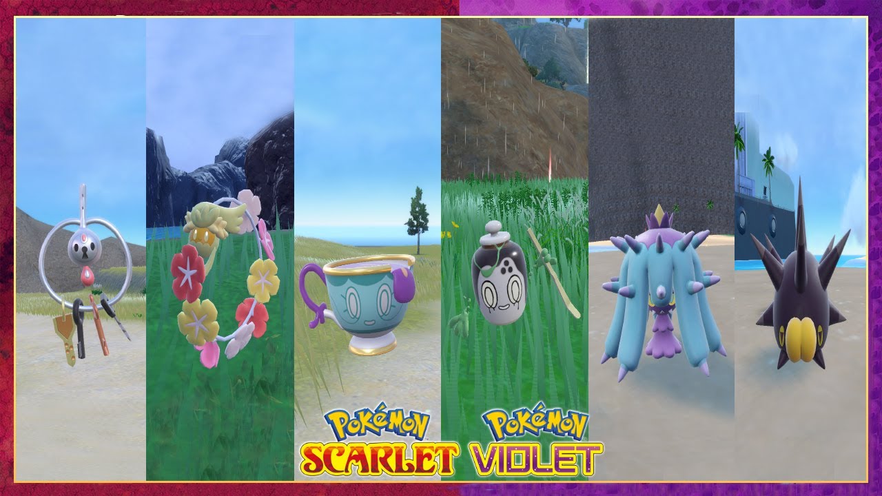 Pokemon Scarlet & Violet Klefki,Comfey,Sinistea,Poltchageist,Mareanie & Pincurchin Locations