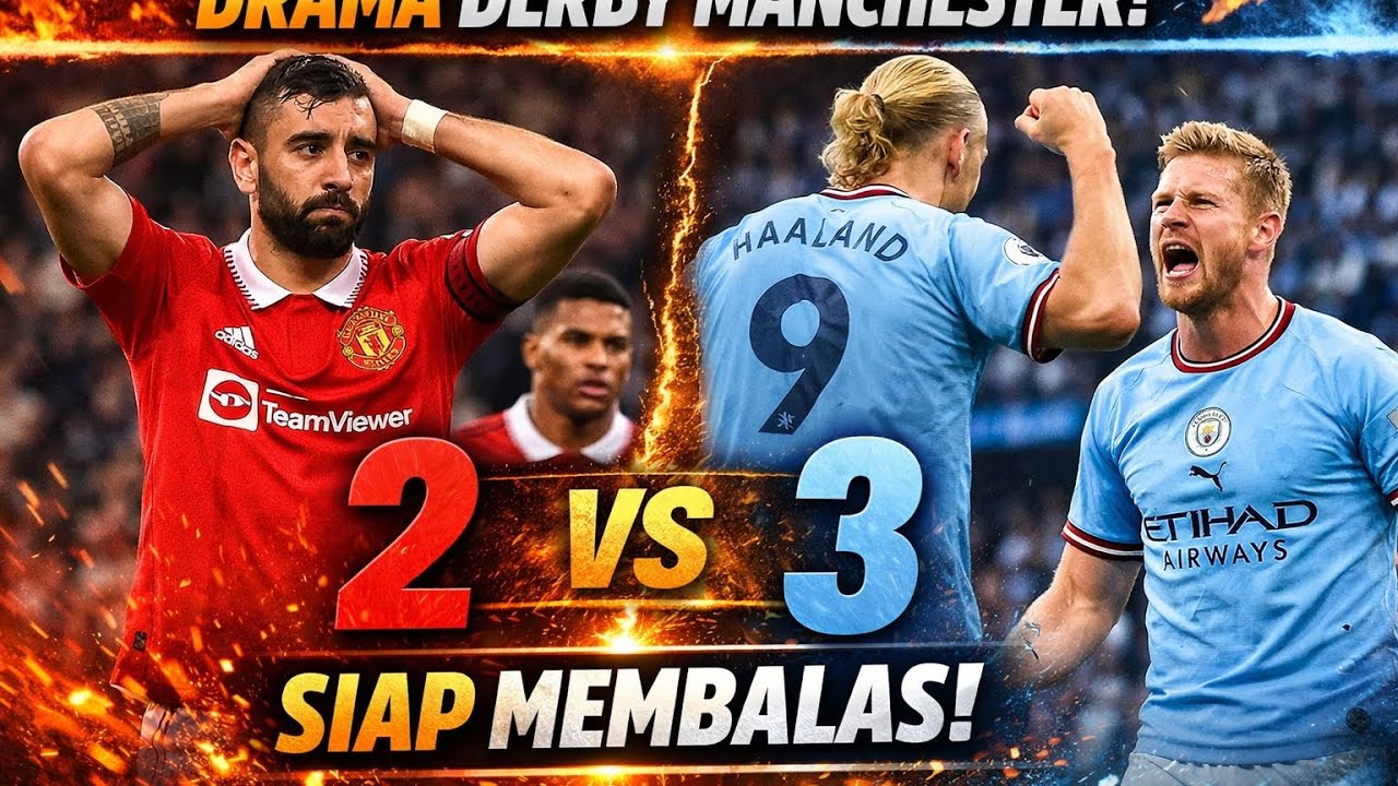 🔥 DRAMA DERBY MANCHESTER! Manchester United 2-3 Manchester City | Main Bagus, Kurang Beruntung!