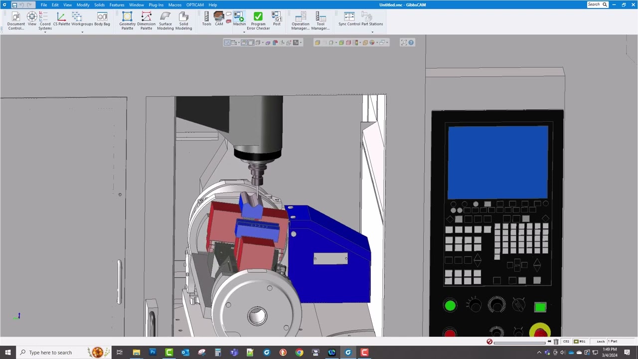 Brother Speedio R650Xd1 GibbsCAM Digital Twin
